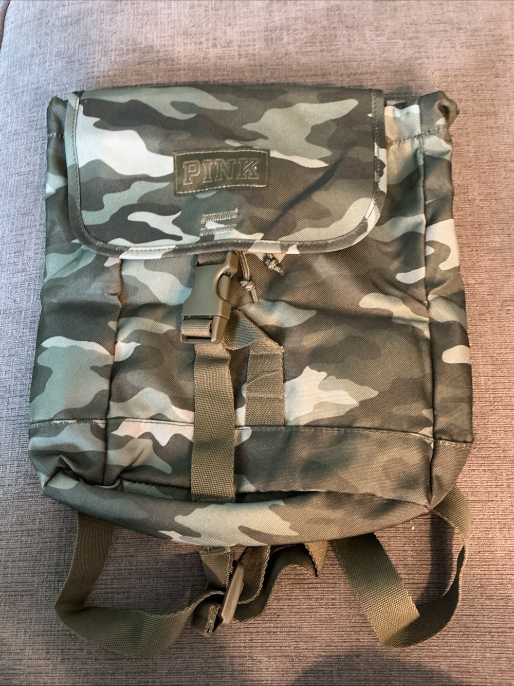 PINK Victoria's Secret Camo Backpack in Olive & Khaki